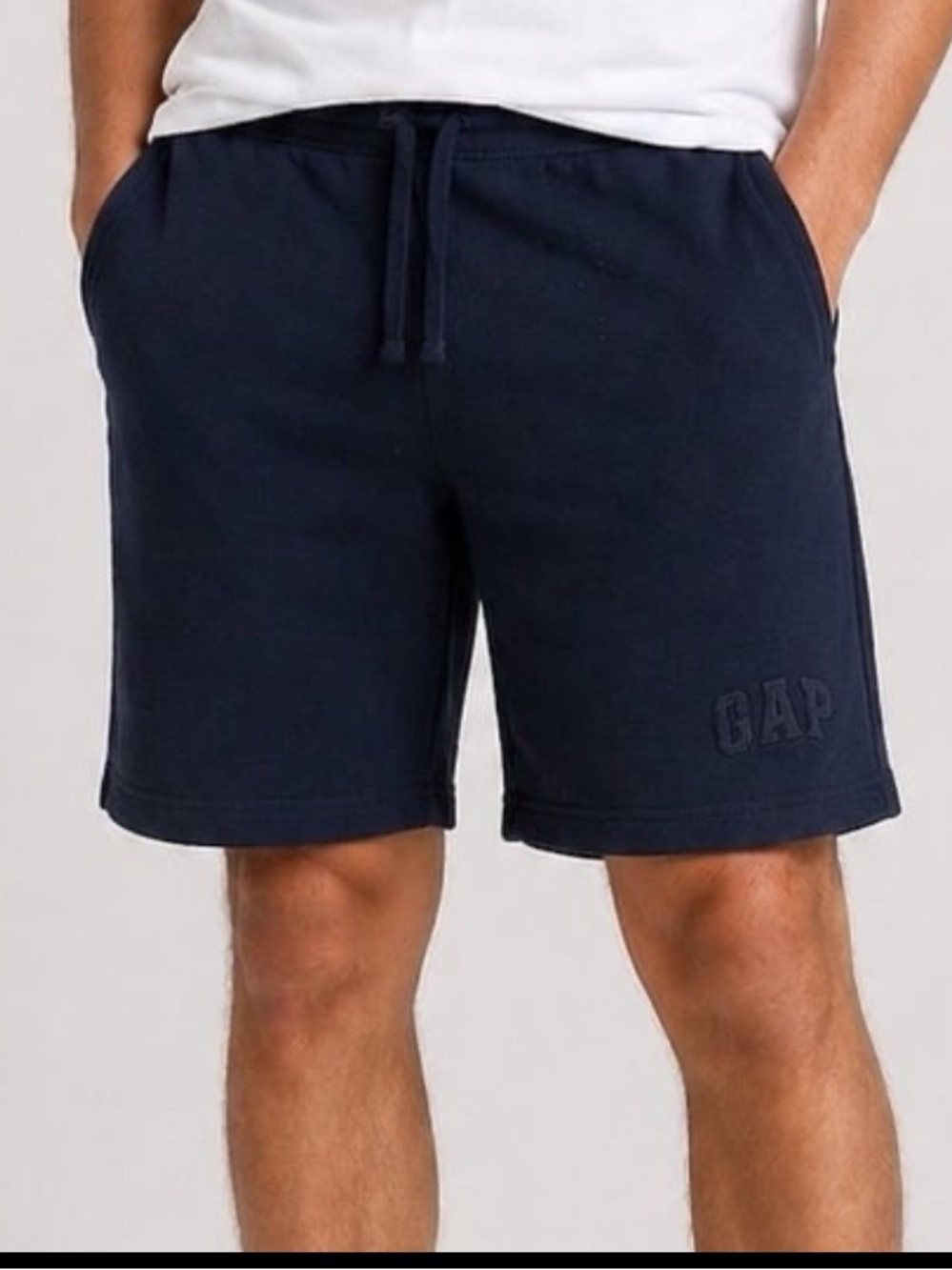 GAP Men's Dark Navy Fleece Drawstring Shorts